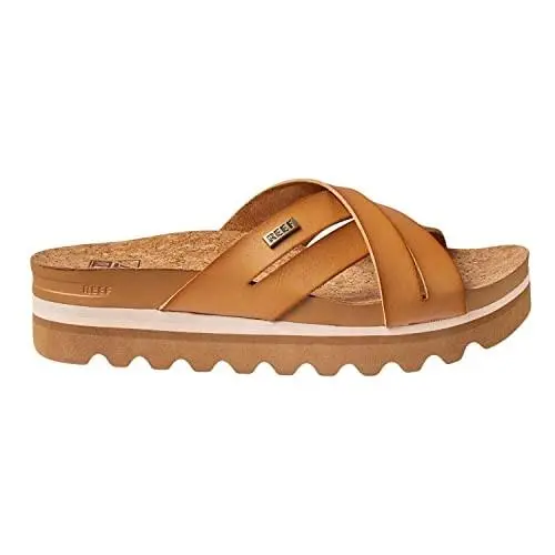 Natural - Reef Women`s Cushion Bloom HI Platform Sandals