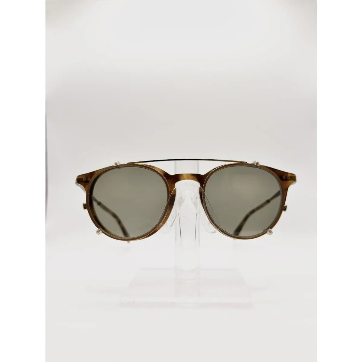 Clune Jhzlt-atg Eyeglasses W Sunglasses Clip On-crystal Oak by Garrett Leight