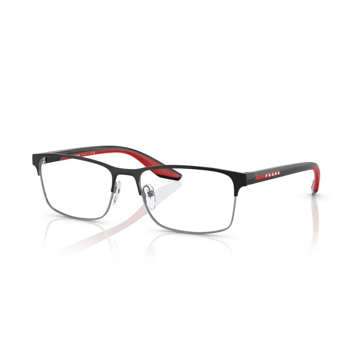 Linea Rossa 50PV Eyeglasses YDC1O1 Black by Prada