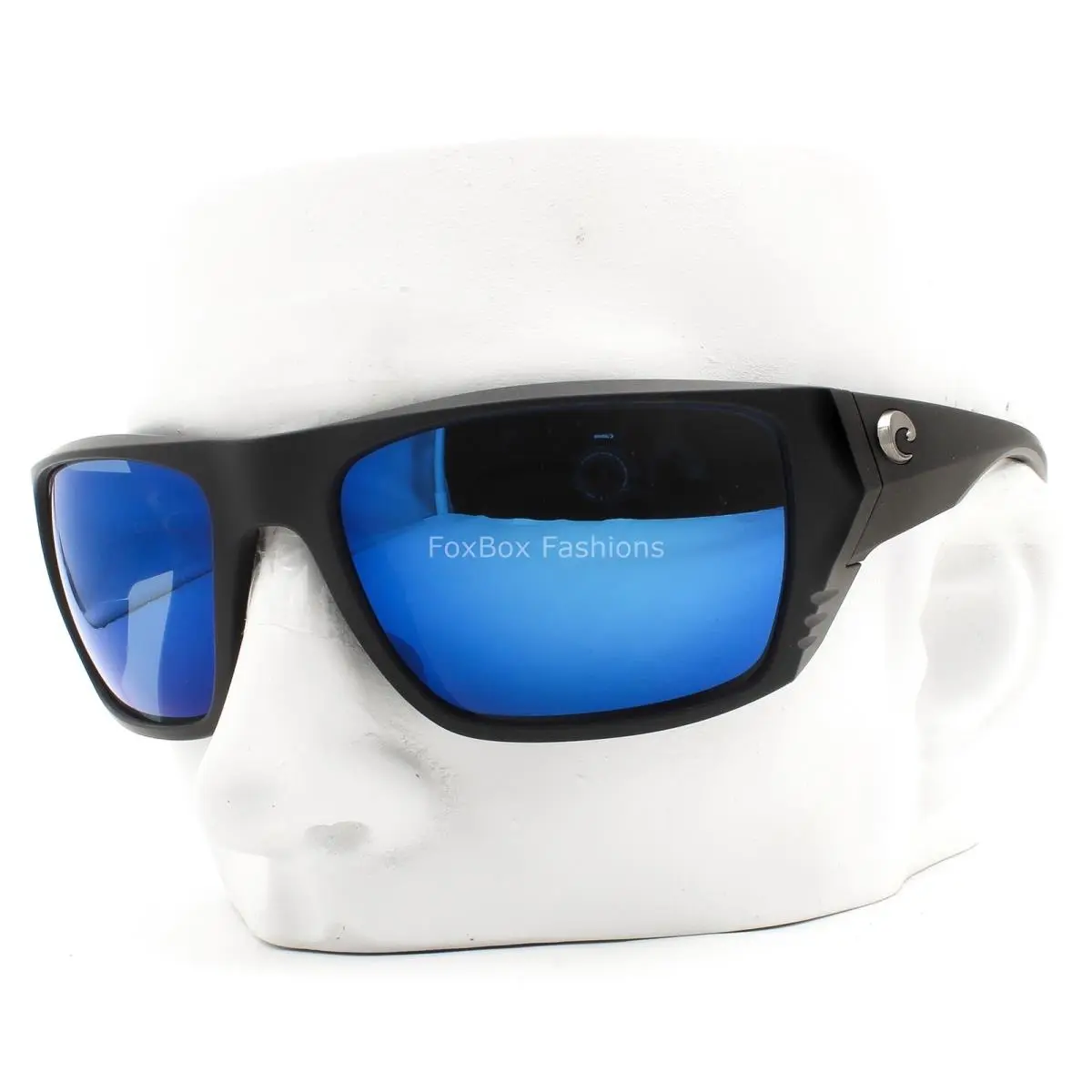 Finlet Sunglasses Matte Black Polarized Blue Plastic 580P W/case by Costa Del Mar