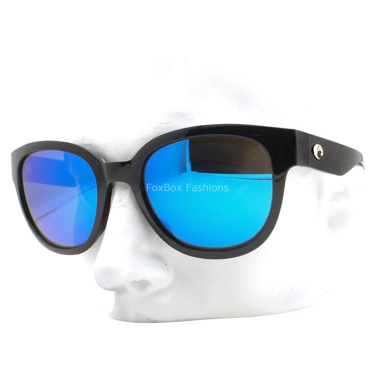 Salina Sunglasses Shiny Black Blue Polarized Mirror Glass W/case by Costa Del Mar