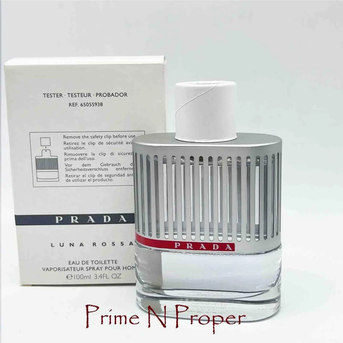 Luna Rossa Spray 100 ml /3 .4 fl oz Eau De Toilette Tester Old Formula by Prada