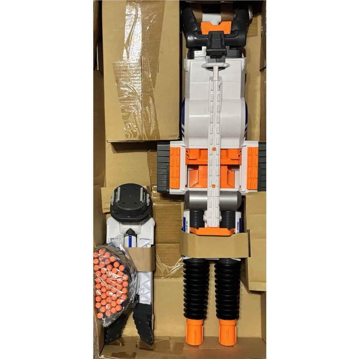 Nerf Gun N-strike Elite Rhino Fire Blaster Dual Feed 2 Barrel + 2 Drums + Tripod