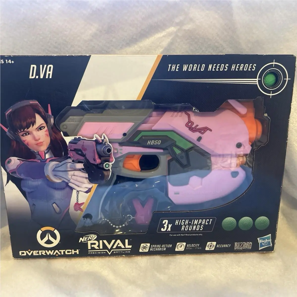 Nerf Rival Overwatch D.va HBS0 Blaster Set w/ 3 Rounds 2019