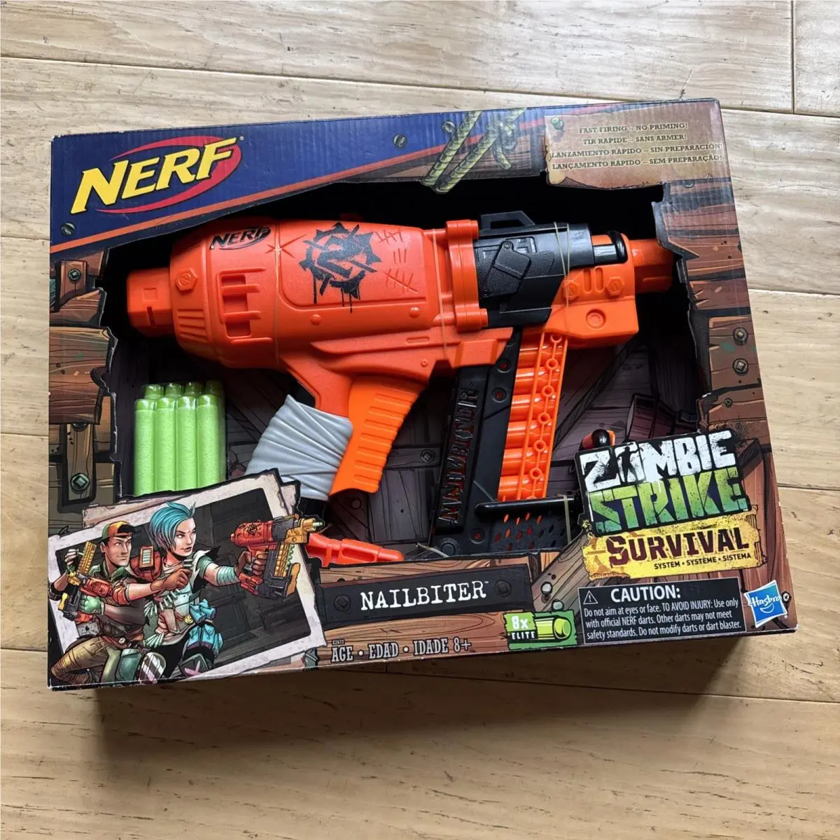 Nerf Zombie Strike Nailbiter Survival System Blaster