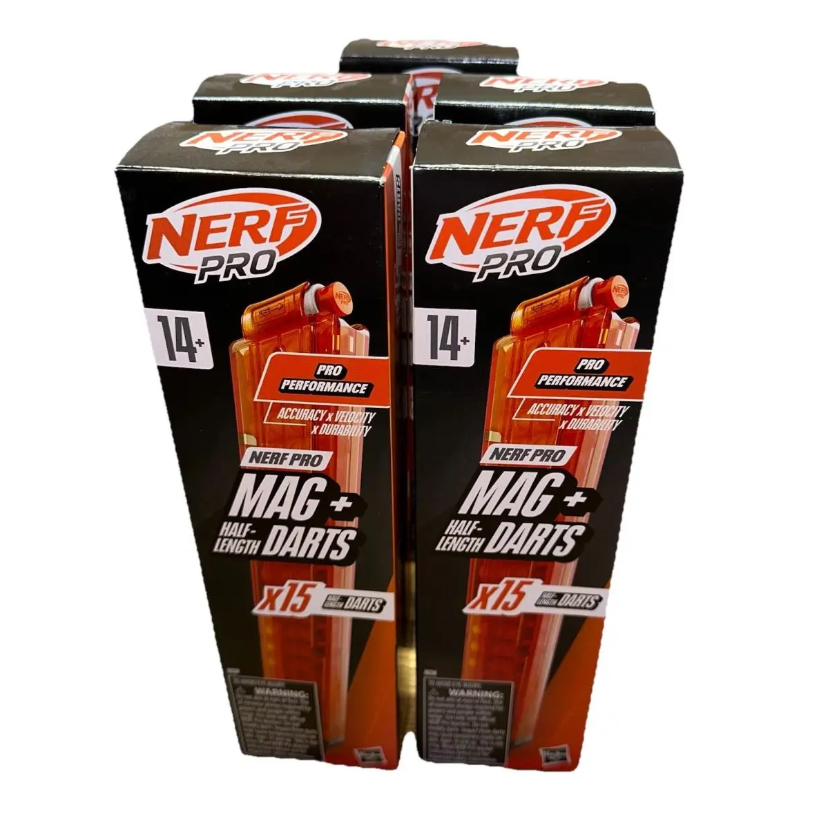 5 Nerf Pro Mag Plus Half-length Dart Magazine Refill 15 Darts Each
