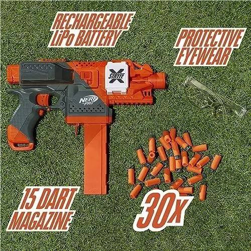 Orange/gray - Nerf Pro Stryfe X Dart Semi-auto Blaster Rechargeable Lipo