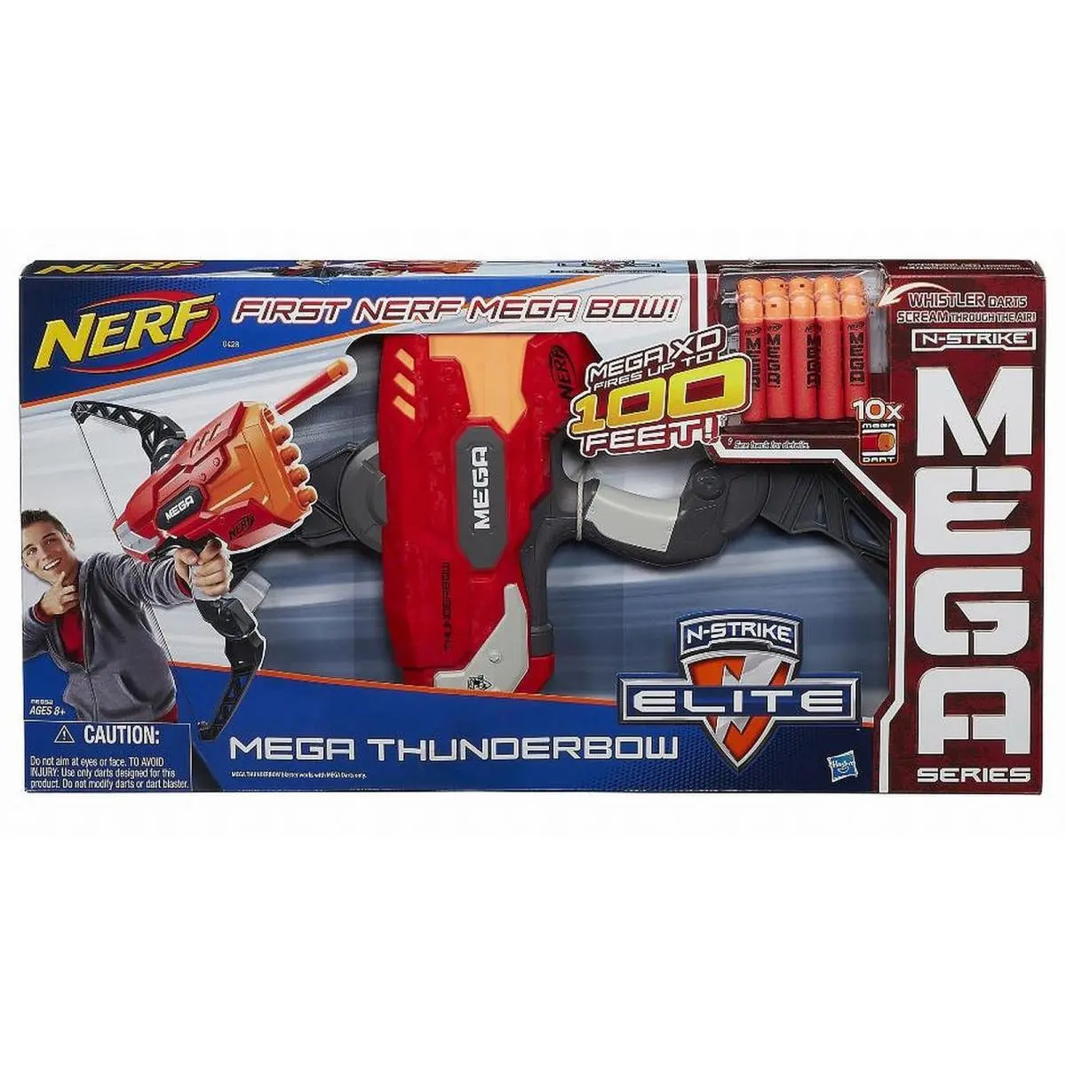 Huge Nerf Mega Thunderbow Bow Arrow Blaster First Foam Dart Large Set