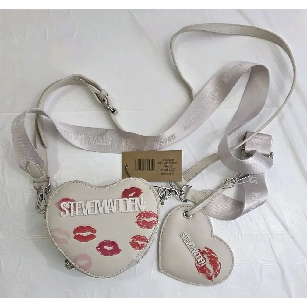 Brosi Heart Crossbody Chalk/valentines Kisses by Steve Madden