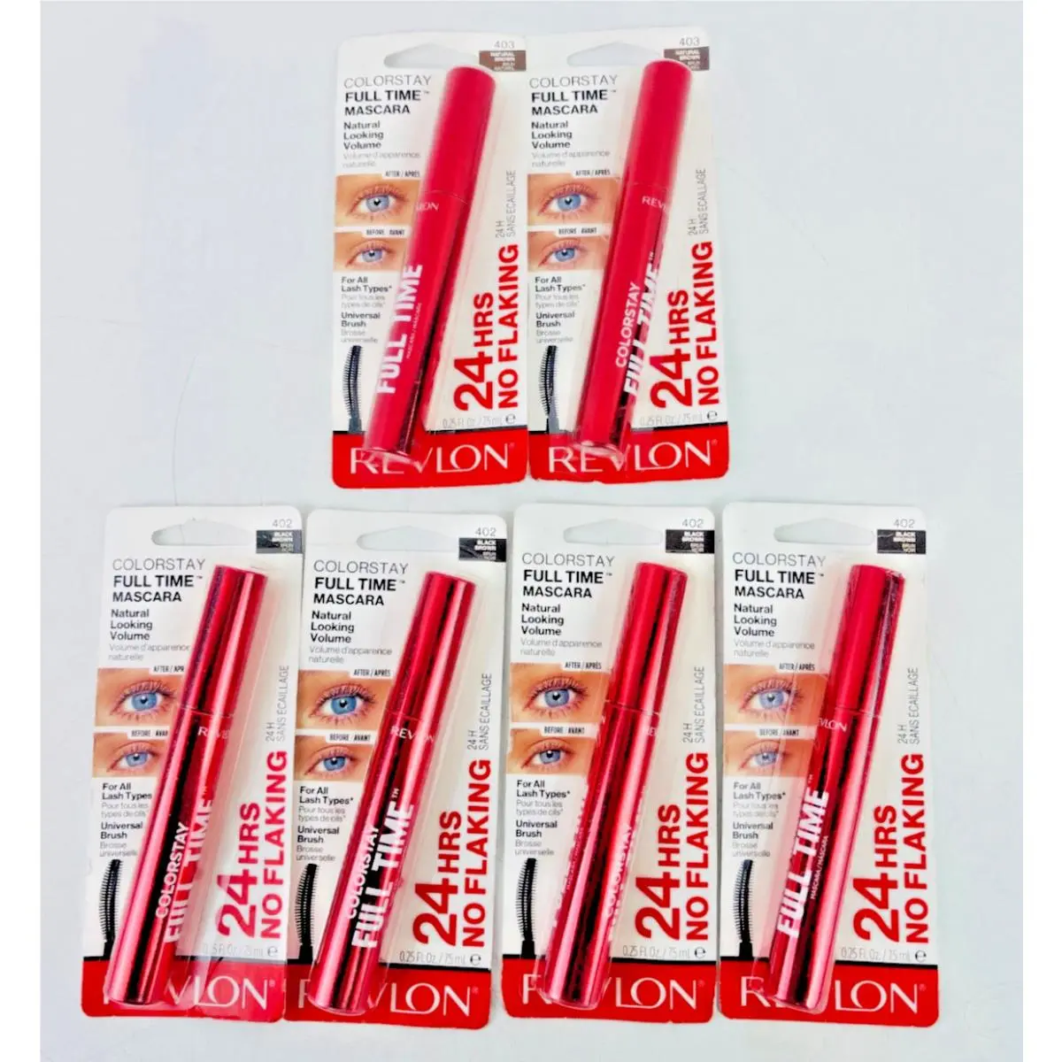 Colorstay Full Time Mascara 6 Pack Black Brown+natural Brown by Revlon