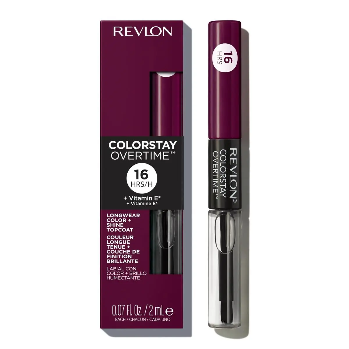 Colorstay Overtime Liquid Lipstick Clear Gloss 500 Limitless Black Cherry by Revlon