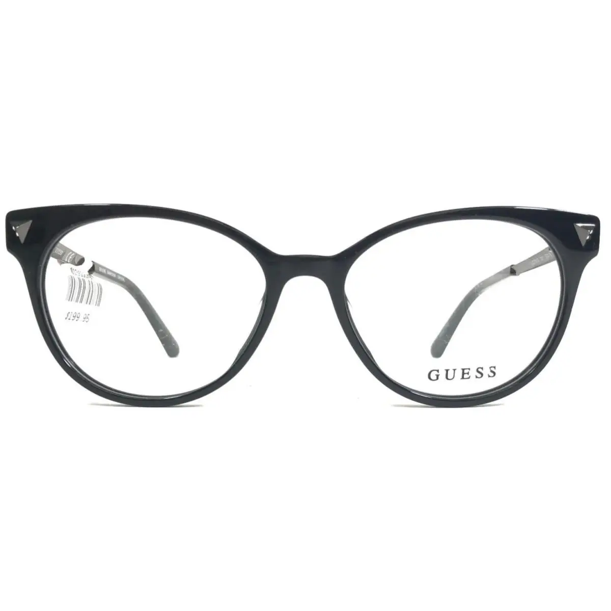 Guess Eyeglasses Frames GU2799-S 001 Black Gray Round Cat Eye Full Rim 52-16-140