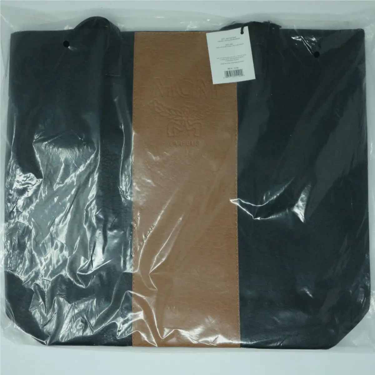 Mcm Parfums Limited Large Leather Black Brown/tan Tote Bag IN Package