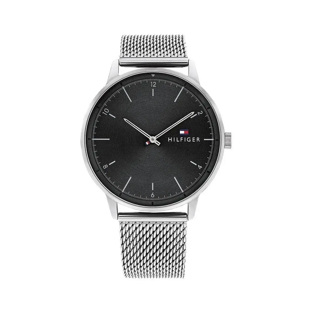 Tommy Hilfiger Men`s Quartz Stainless Steel and Mesh Bracelet Casual Silver