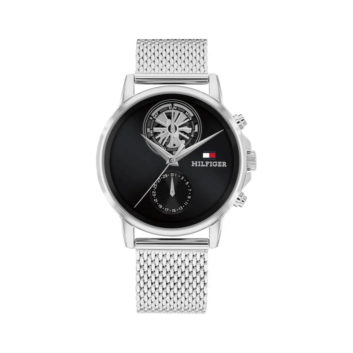 Men’s Multifunction Watch - Bracelet with Skeleton Silver by Tommy Hilfiger