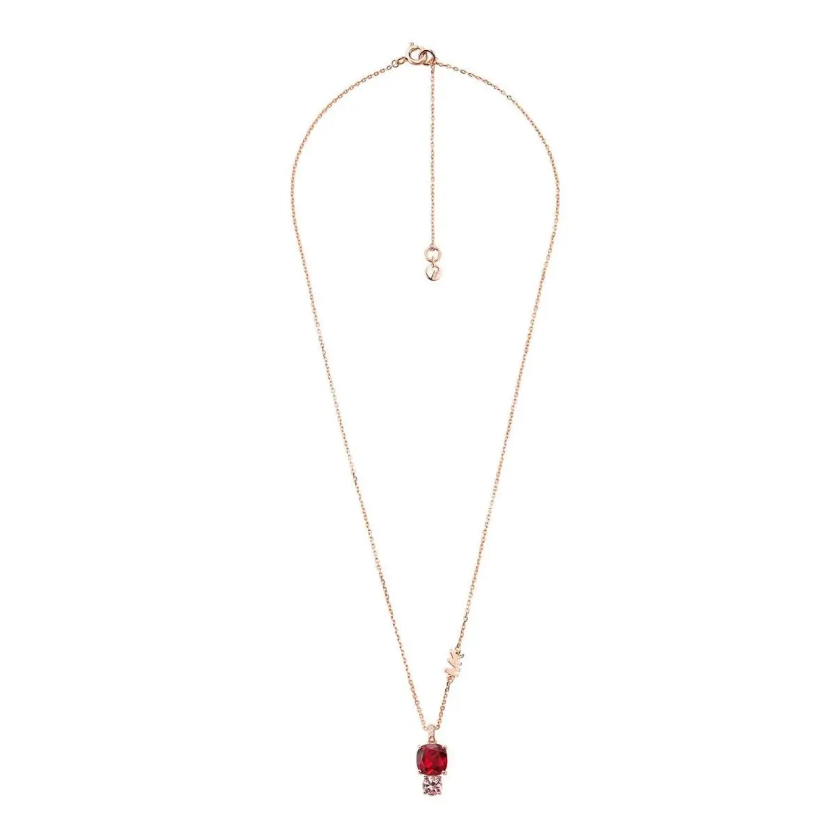 Michael Kors Brilliance Sterling Silver Pendant Necklace Rose Gold One Size