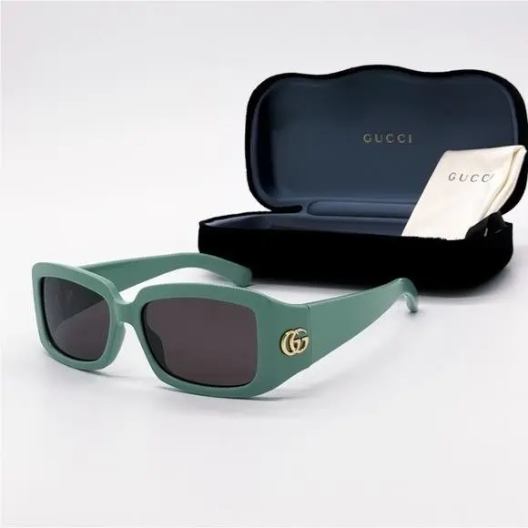 Gucci GG1403S 004 Square Green Grey Women Sunglasses Gucci