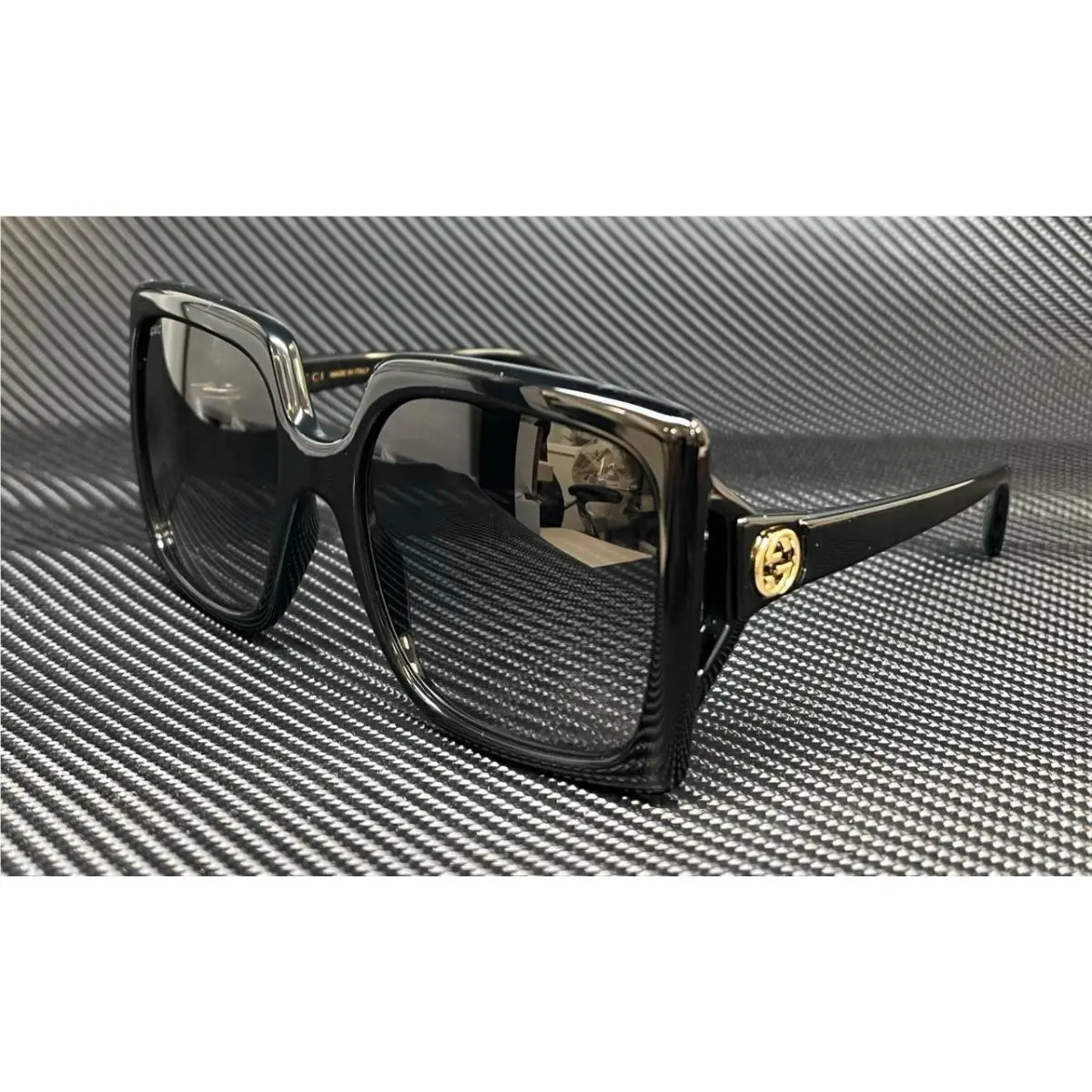 GG0876S 001 Black Grey Gradient Women`s 60 mm Sunglasses by Gucci