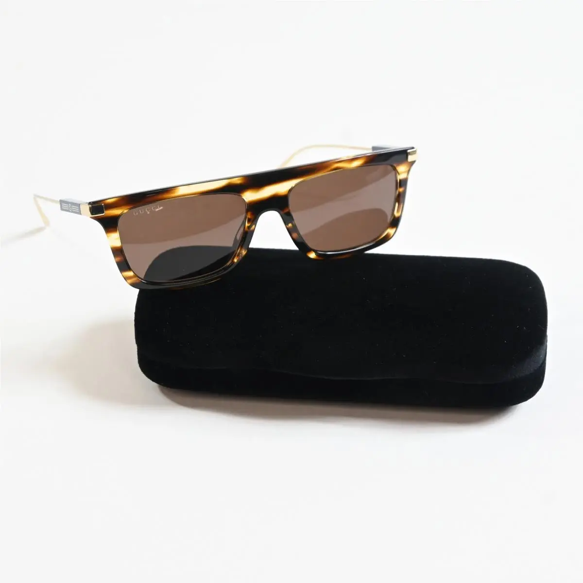 Gucci GG1437S 003 Mens Sunglasses Havana/gold 55mm
