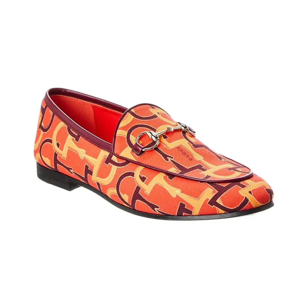 Jordaan Canvas Loafer Women`s Orange 38 by Gucci