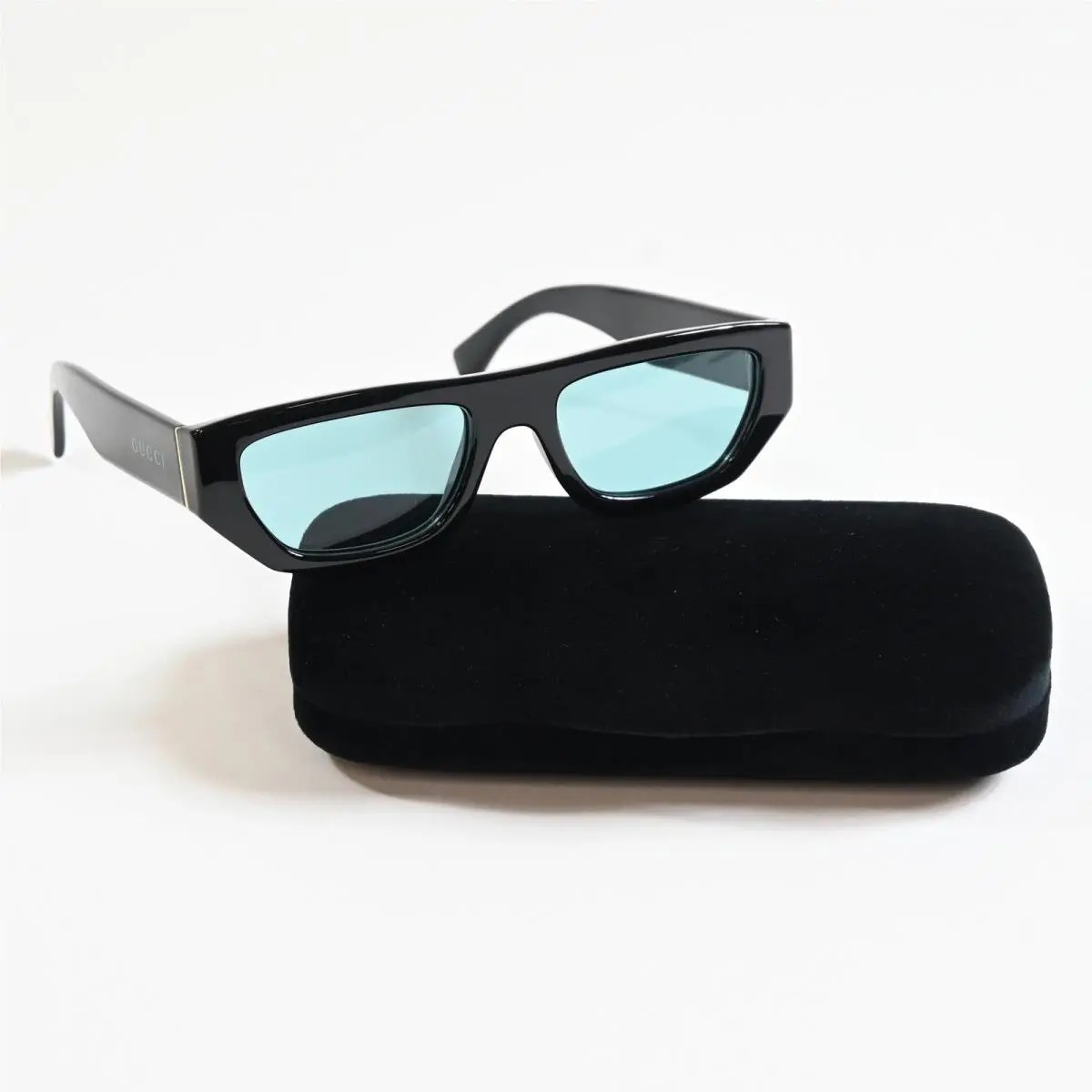GG1134S 004 Mens Sunglasses Black/teal 53mm by Gucci