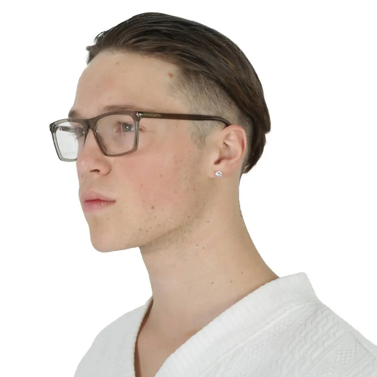 Gucci Demo Rectangular Men`s Eyeglasses GG1445O 004 56 GG1445O 004 56