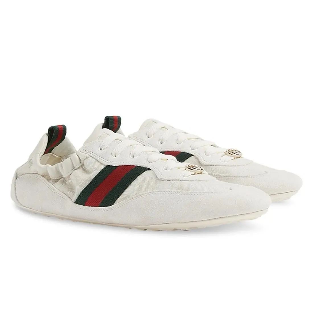 Women’s Shift Sneakers Off White Suede Size EU 40 by Gucci