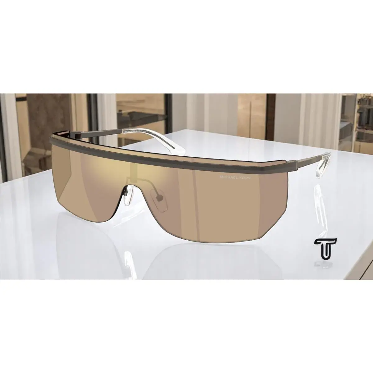 MK1169 10027P Palisades Mt Gunmetal Husk Mir 45 mm Men`s Sunglasses by Michael Kors