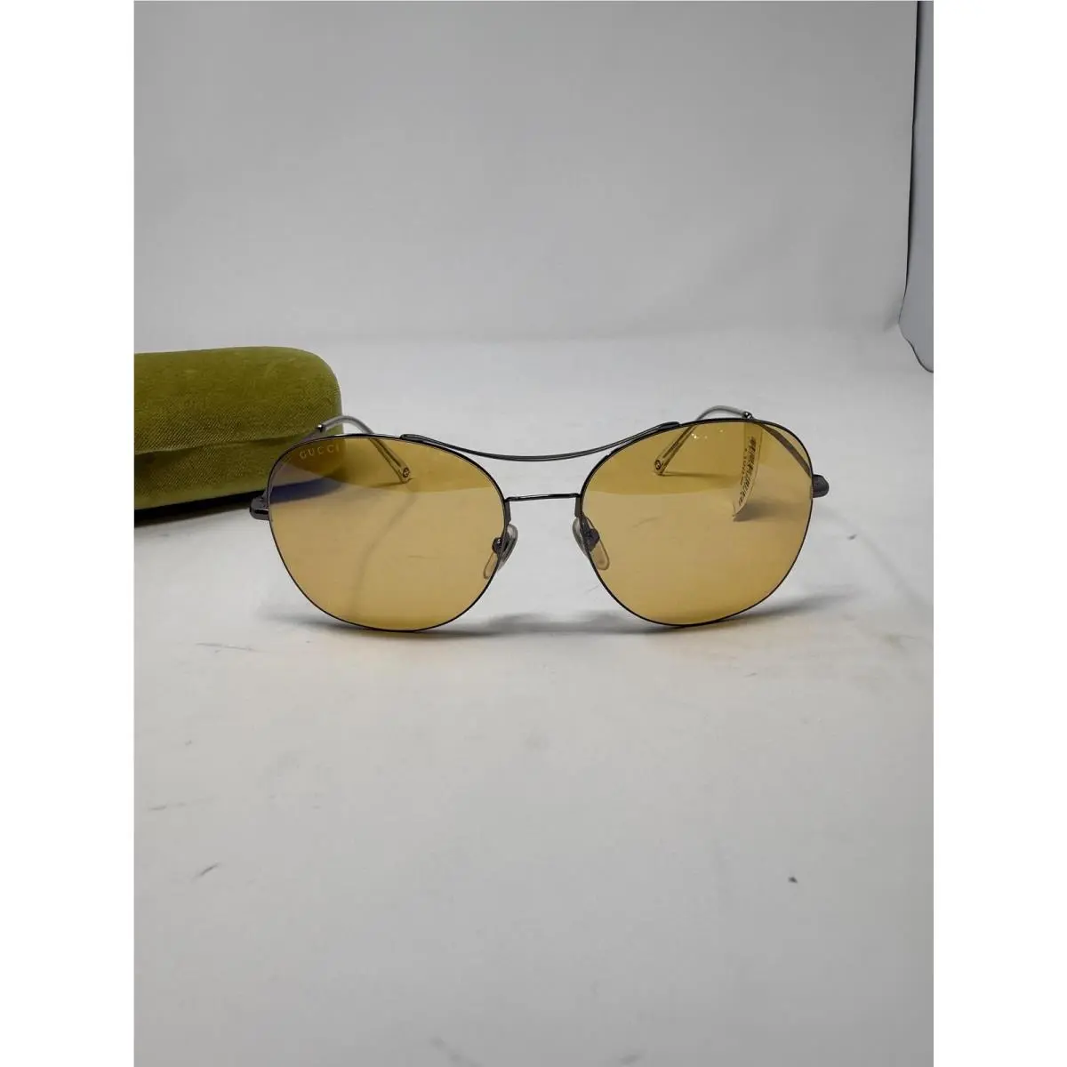 Women`s Gold/brown Mirror Sunglasses One Size Rtl: by Gucci