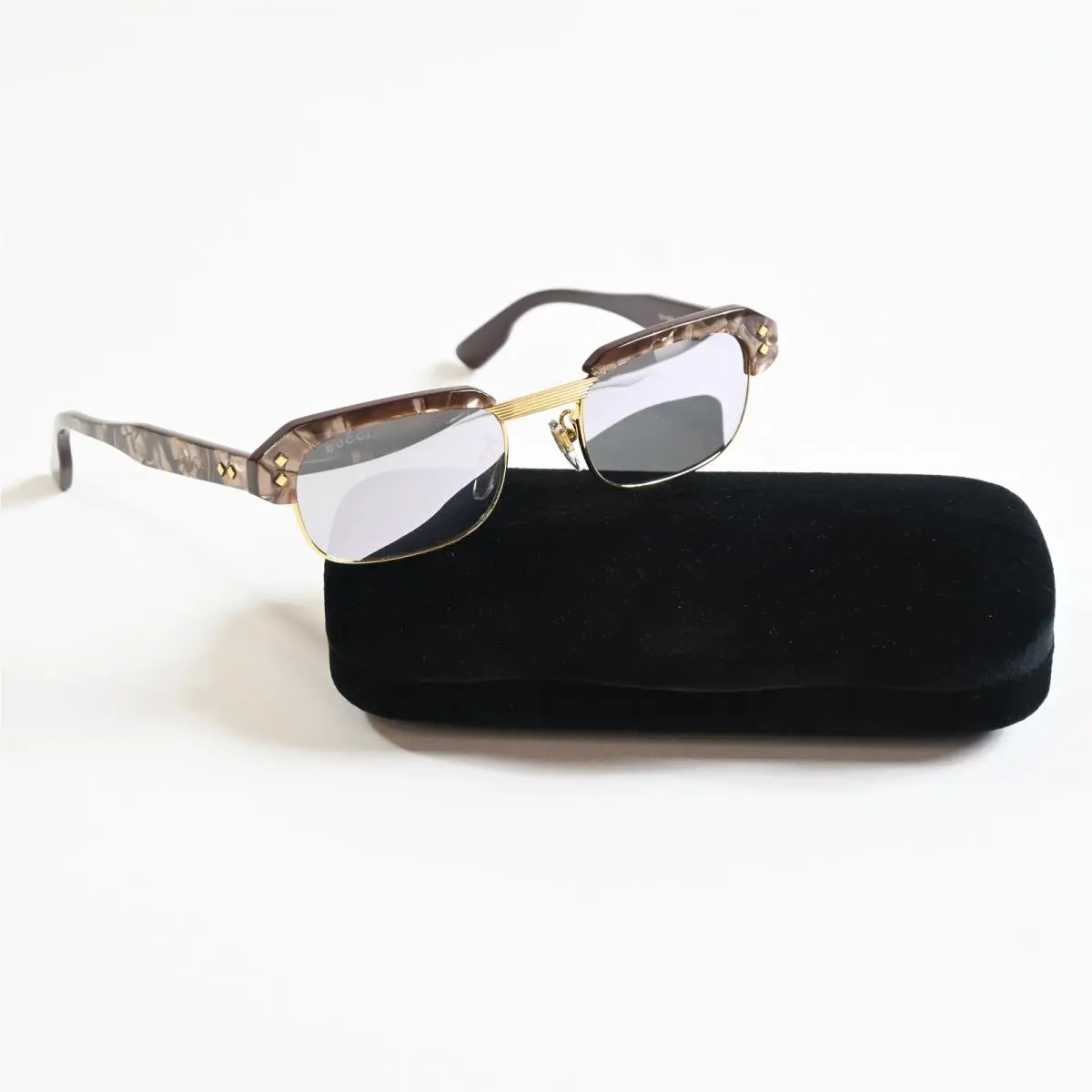 Gucci GG1480S 002 Womens Sunglasses Brown/silver 52mm
