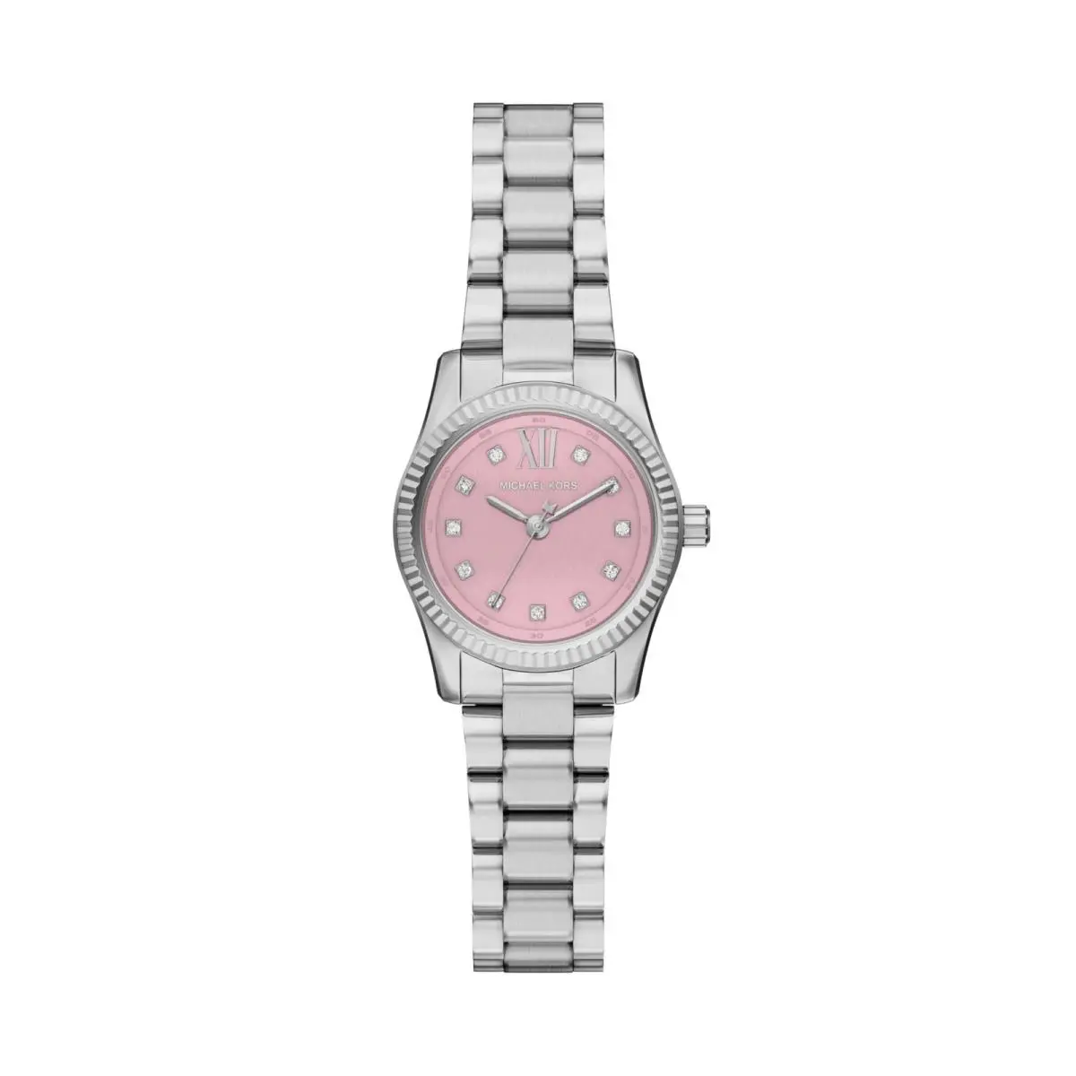 Women`s Lexington Three-hand Stainless Steel 26MM Silver/pink by Michael Kors