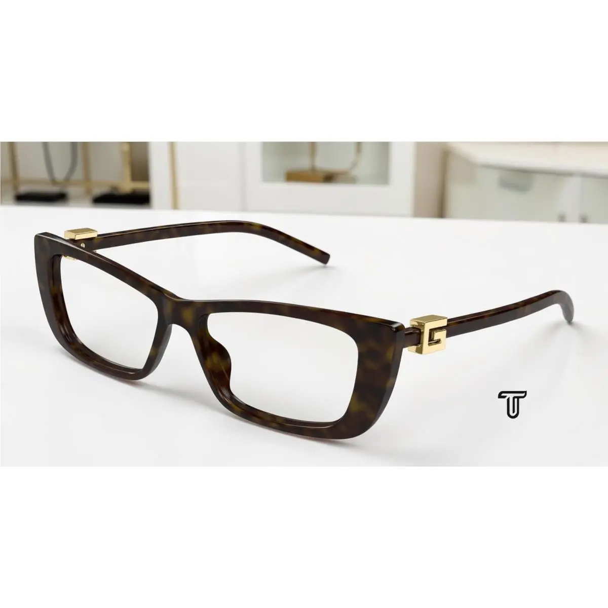 GG1682O 003 Cat Eye Havana Demo Lens 53 mm Women`s Eyeglasses by Gucci