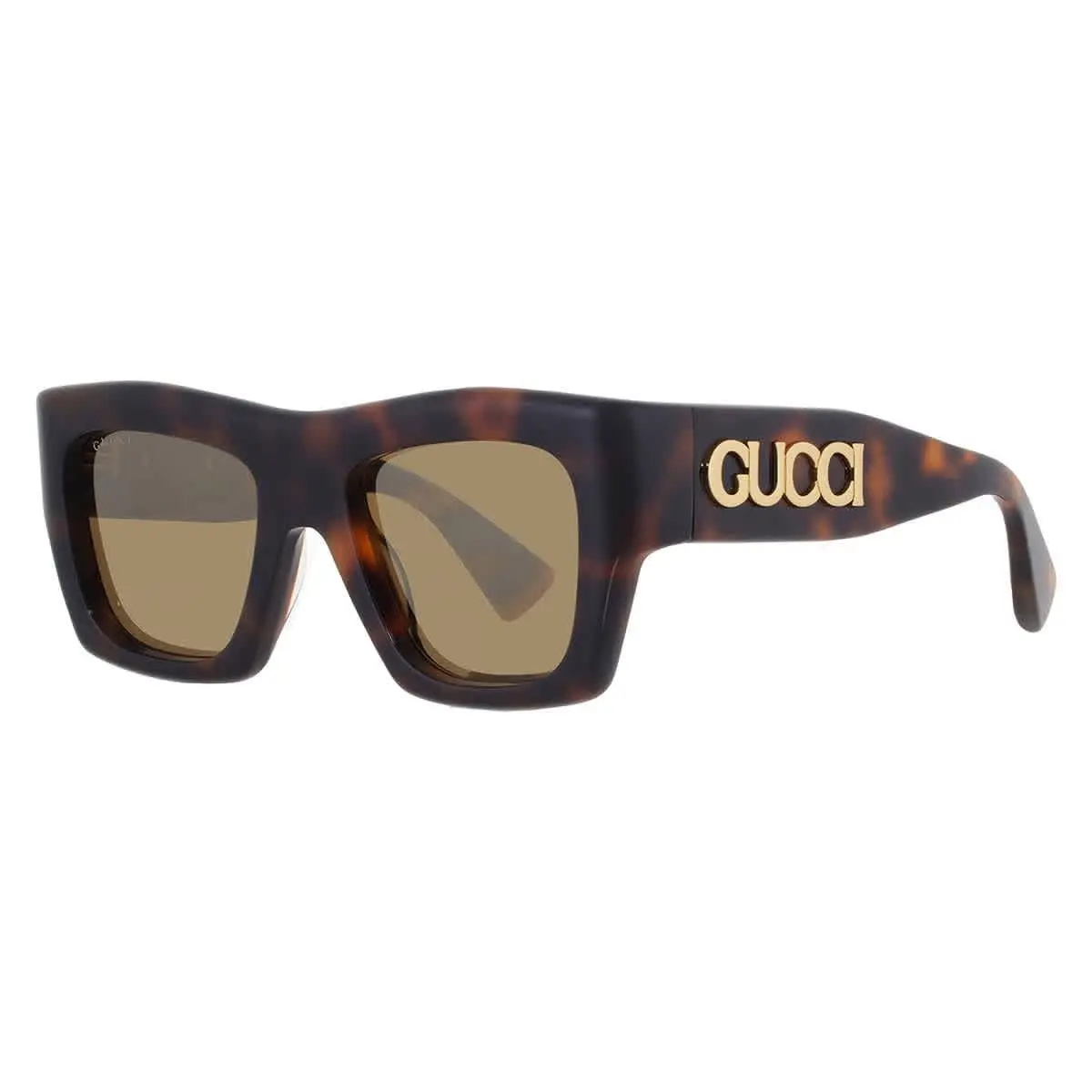 Gucci Brown with Light Gold Mirror Square Ladies Sunglasses GG1772S 007 52