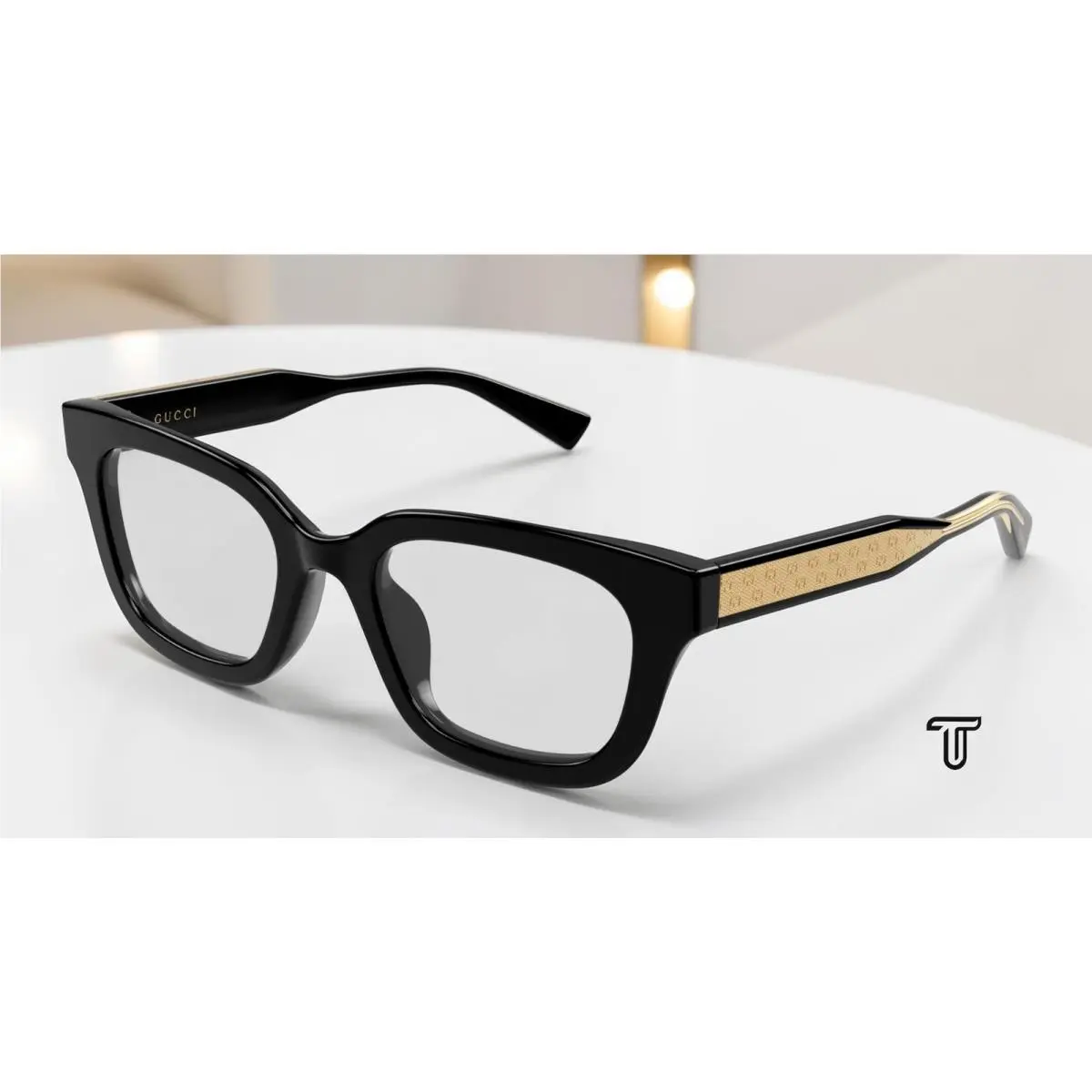 GG2067OL 001 Rectangular Squared Black Demo Lens 49 mm Women`s Eyeglasses by Gucci