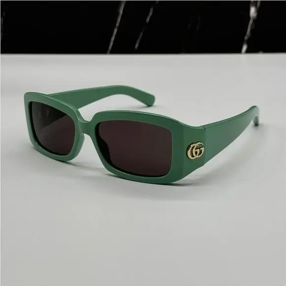 GG1403S 004  Green Grey Square Women  Sunglasses by Gucci