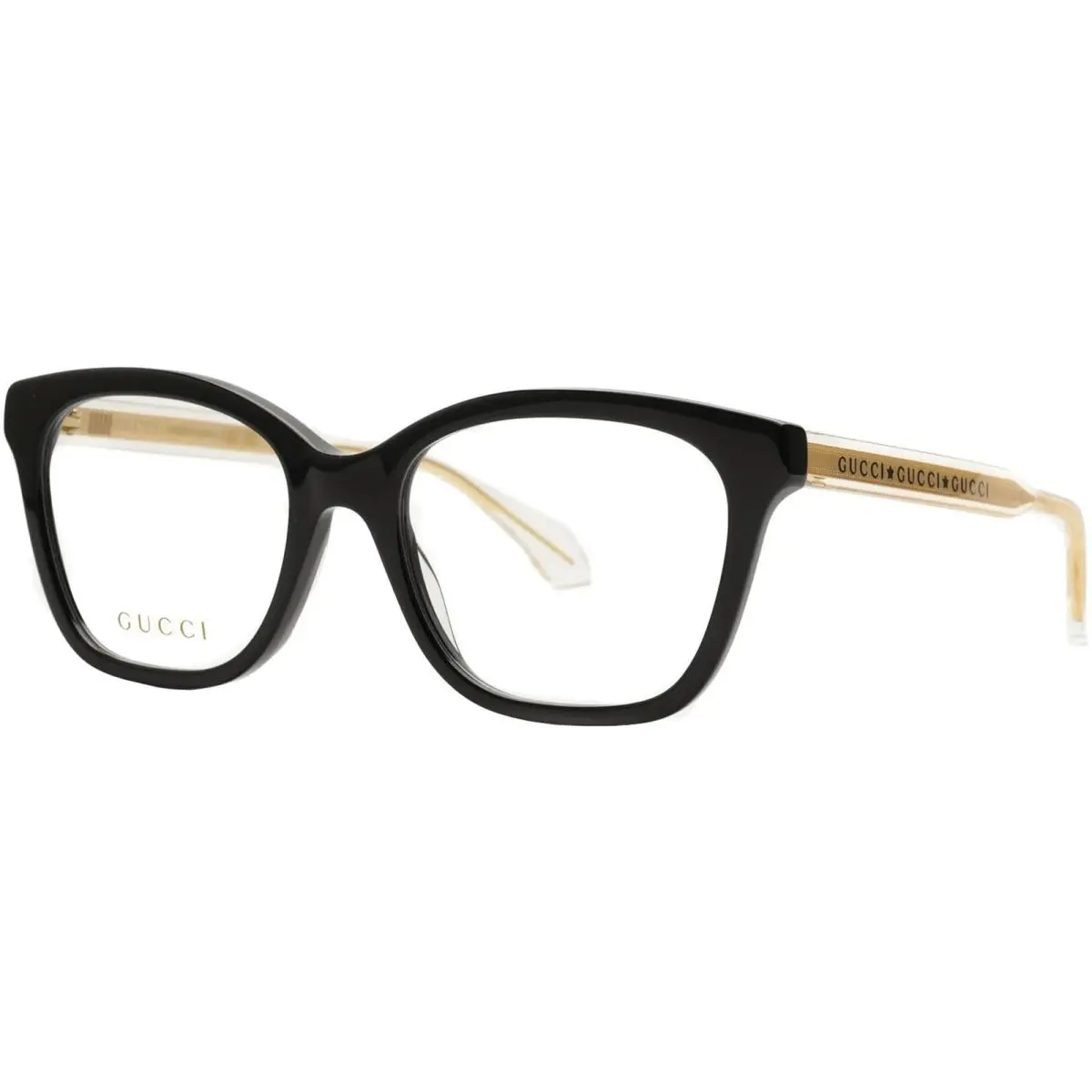 Women`s Black Soft Square Eyeglasses - GG0566ON 001 52 - Made in Italy by Gucci