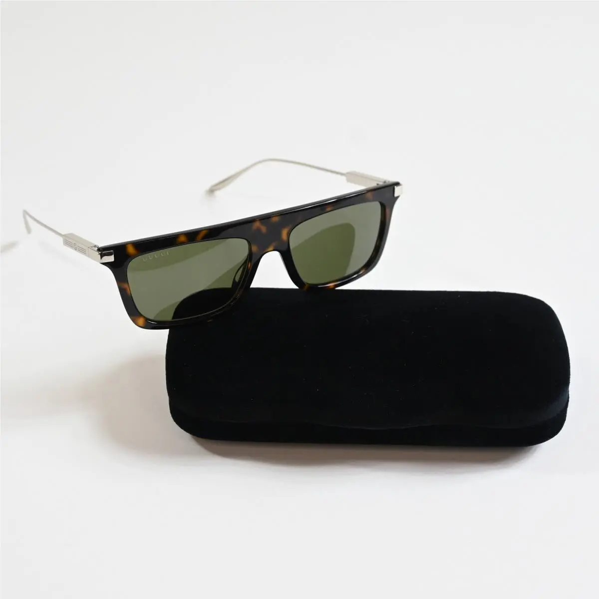 Gucci GG1437S 002 Mens Sunglasses Havana/green 55mm