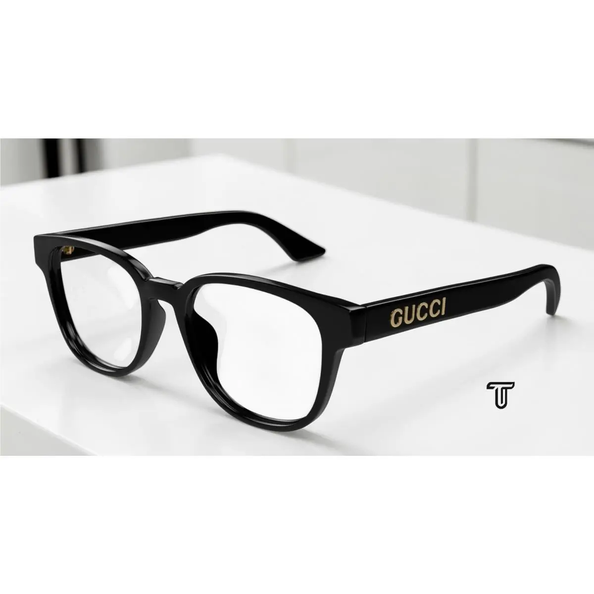 GG1746OA 001 Round Oval Panthos Black Demo Lens 52 mm Unisex Eyeglasses by Gucci