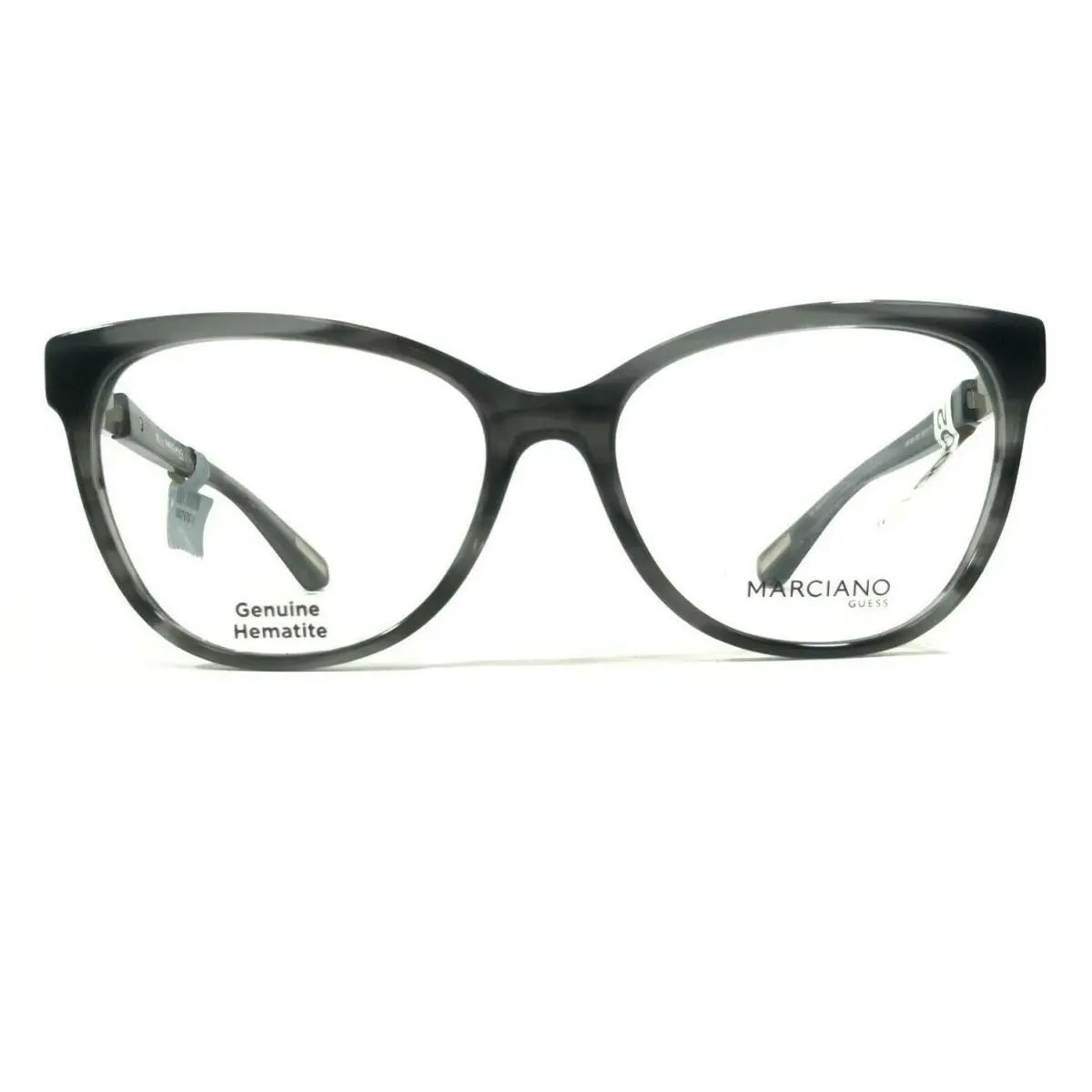 Marciano by Guess GM259 063 Eyeglasses Frames Grey Horn Round Full Rim 55-16-135