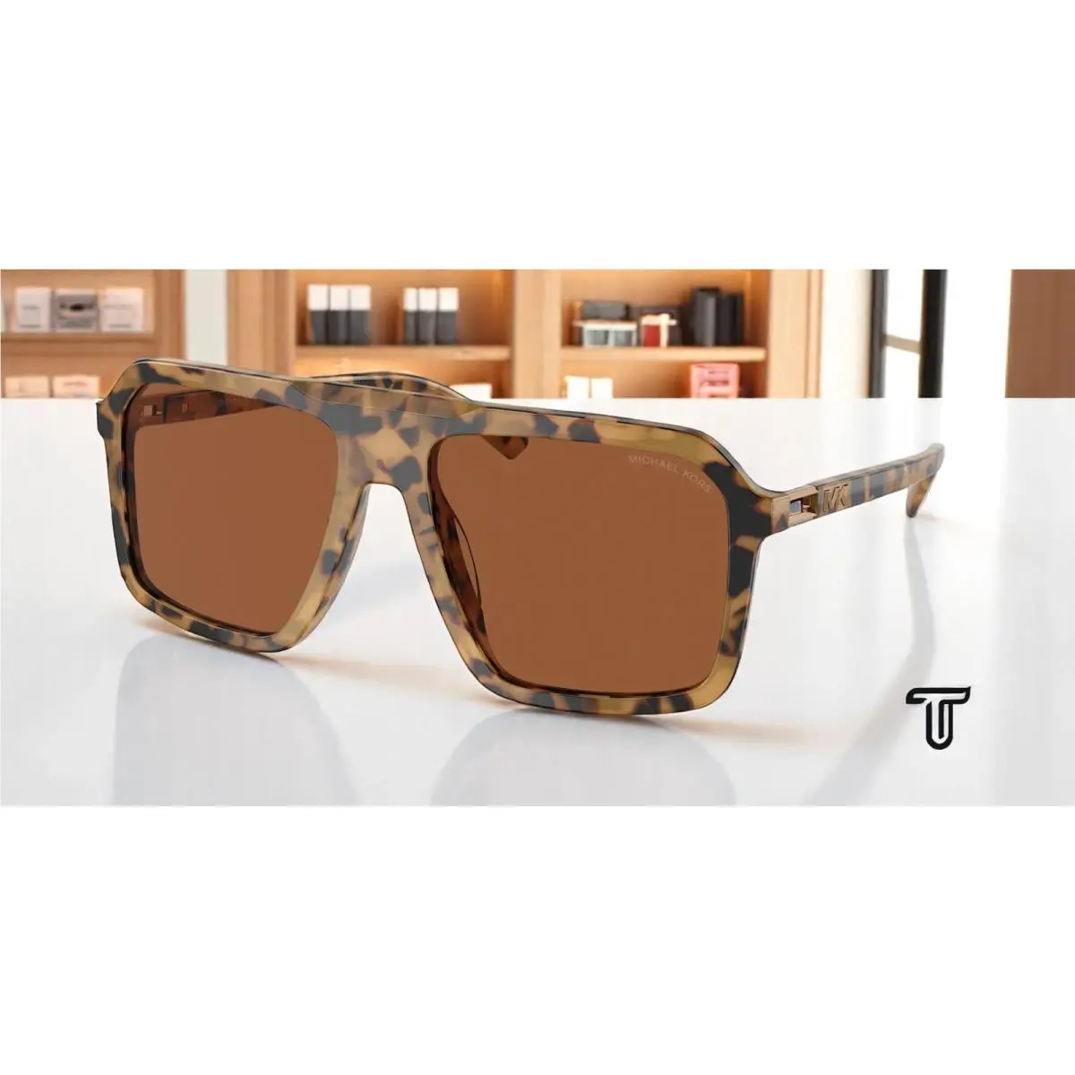 MK2218U 393073 Murren Vintage Tortoise Brown 58 mm Men`s Sunglasses by Michael Kors