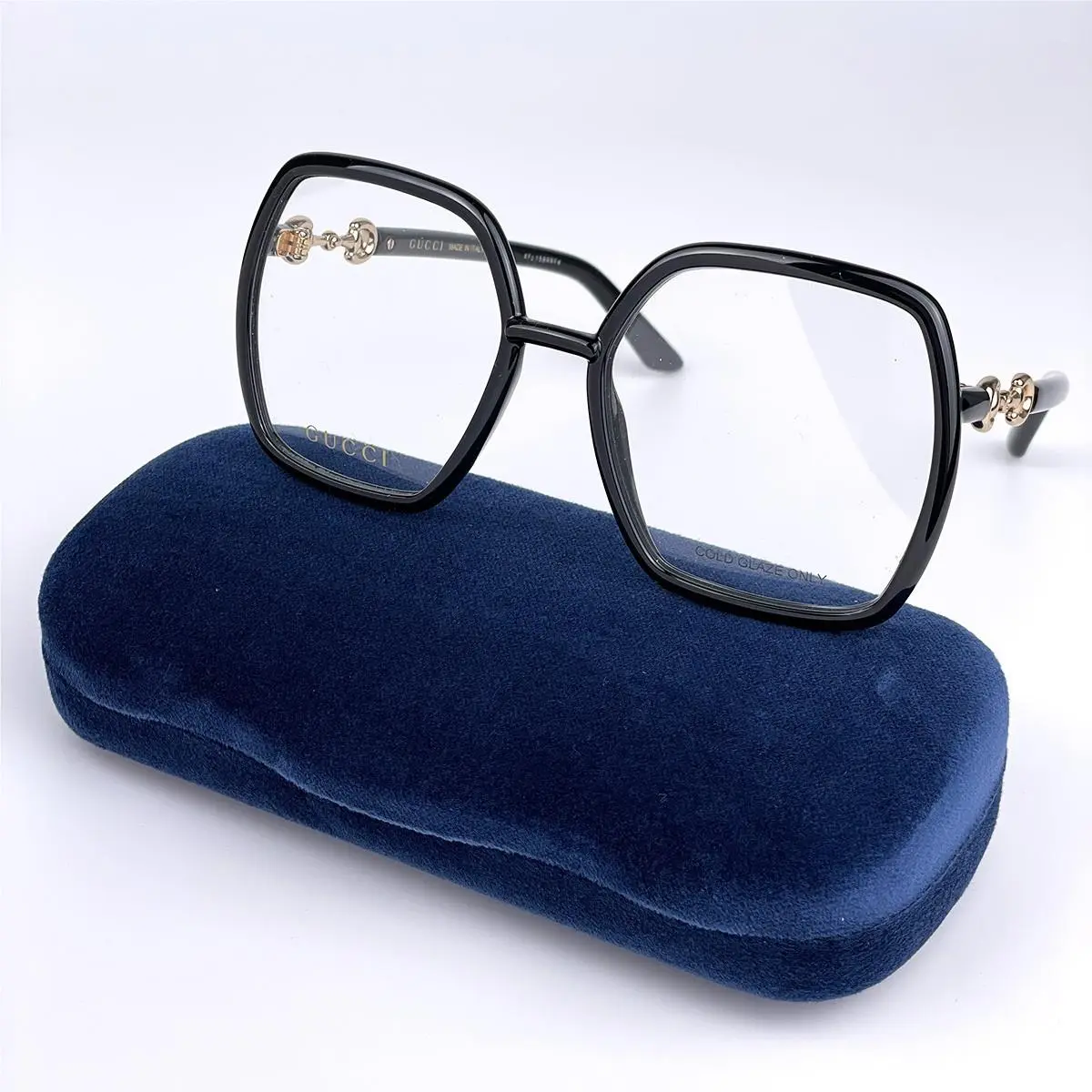 Women Eyeglasses Black Demo Square Oversized GG0890O 001 by Gucci