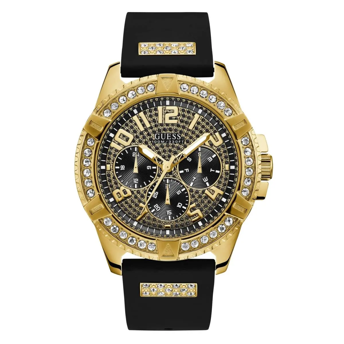Comfortable Gold-tone Black Stain Resistant NS Black/gold Tone/black by Guess