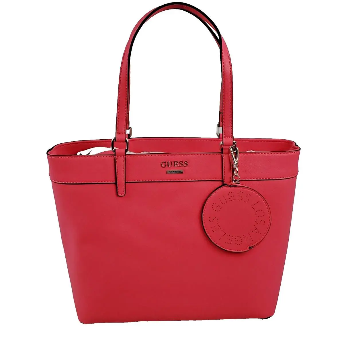 Guess Hyland Travel Pink Tote Bag Purse with Detachable Coin Pouch Medium