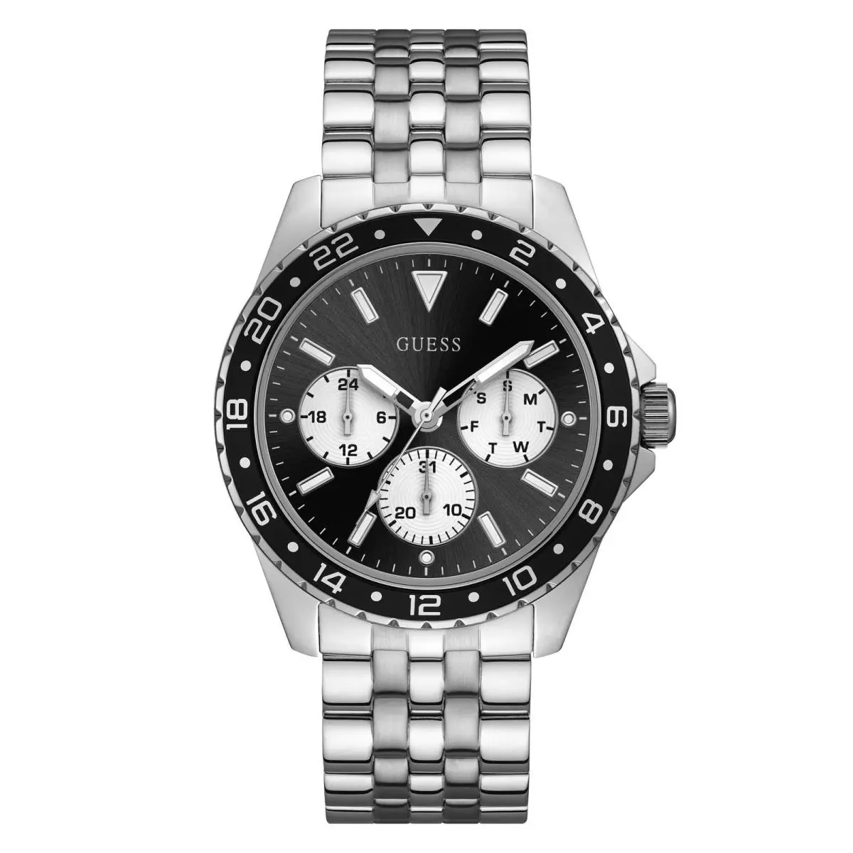 Guess Stainless Steel + Black Bracelet NS Silver Tone/black/silver Tone