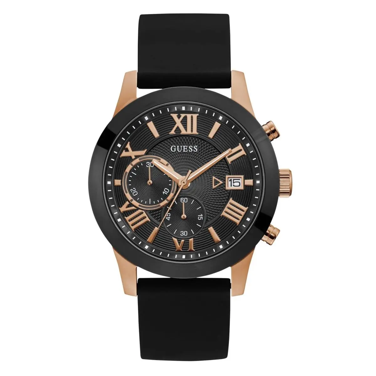 Comfortable Black + Rose Gold-tone Stain NS Black/black/rose Gold by Guess