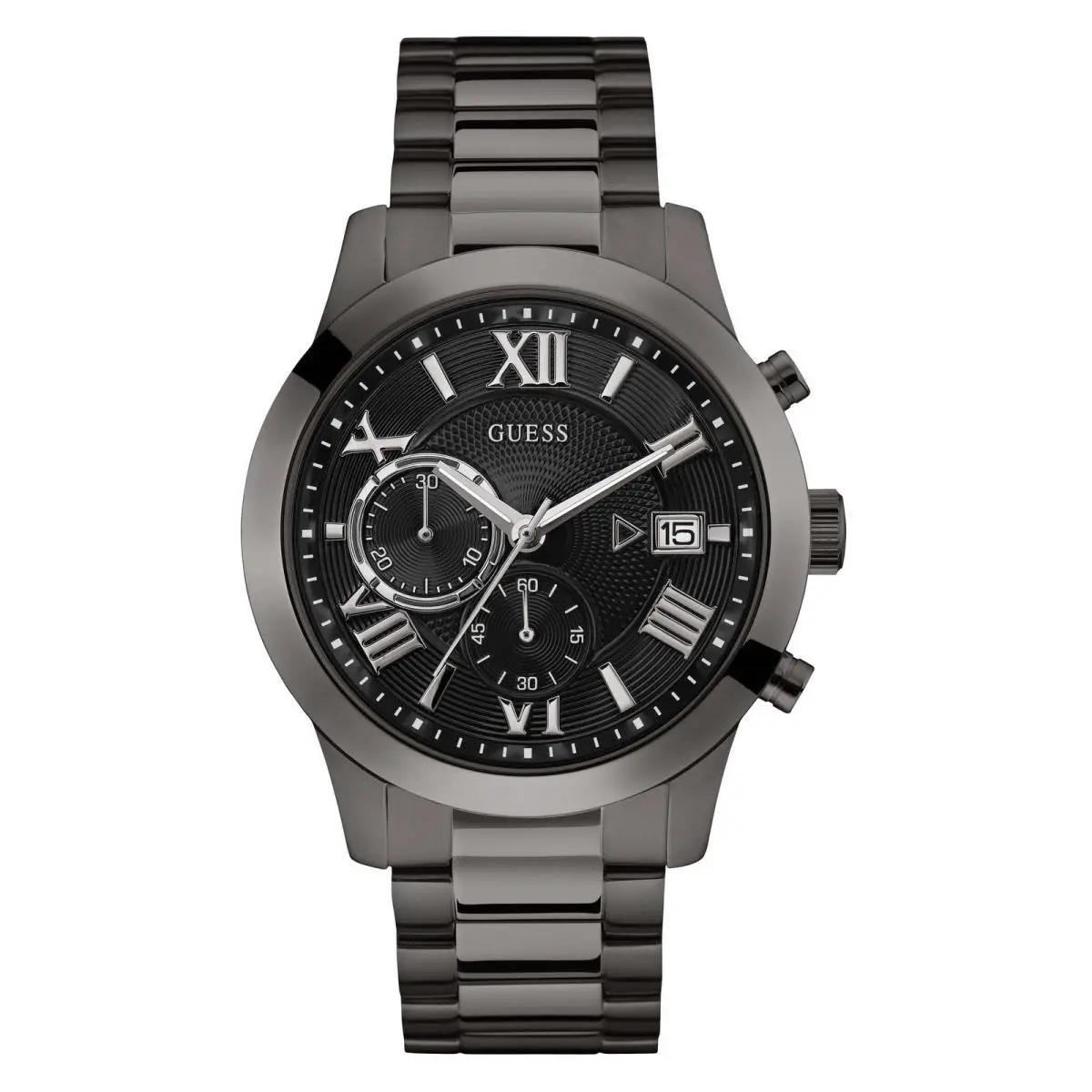 Guess Men Quartz Watch with Stainless Steel Strap Black/black/gunmetal