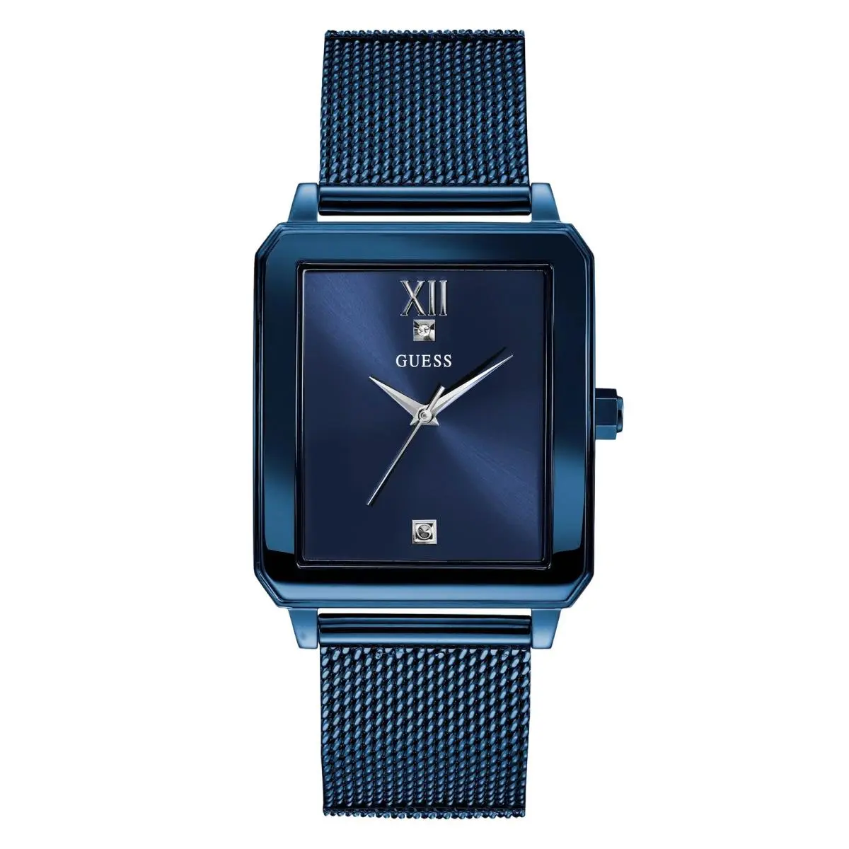 Rectangular Stainless Steel Blue Ionic Plated Mesh NS Blue/blue/blue by Guess