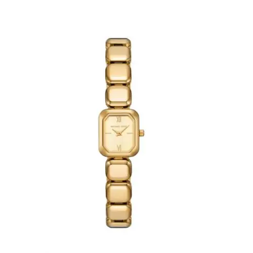 Michael Kors Alane Sleek Gold Square 20mm Women`s Watch MK7669