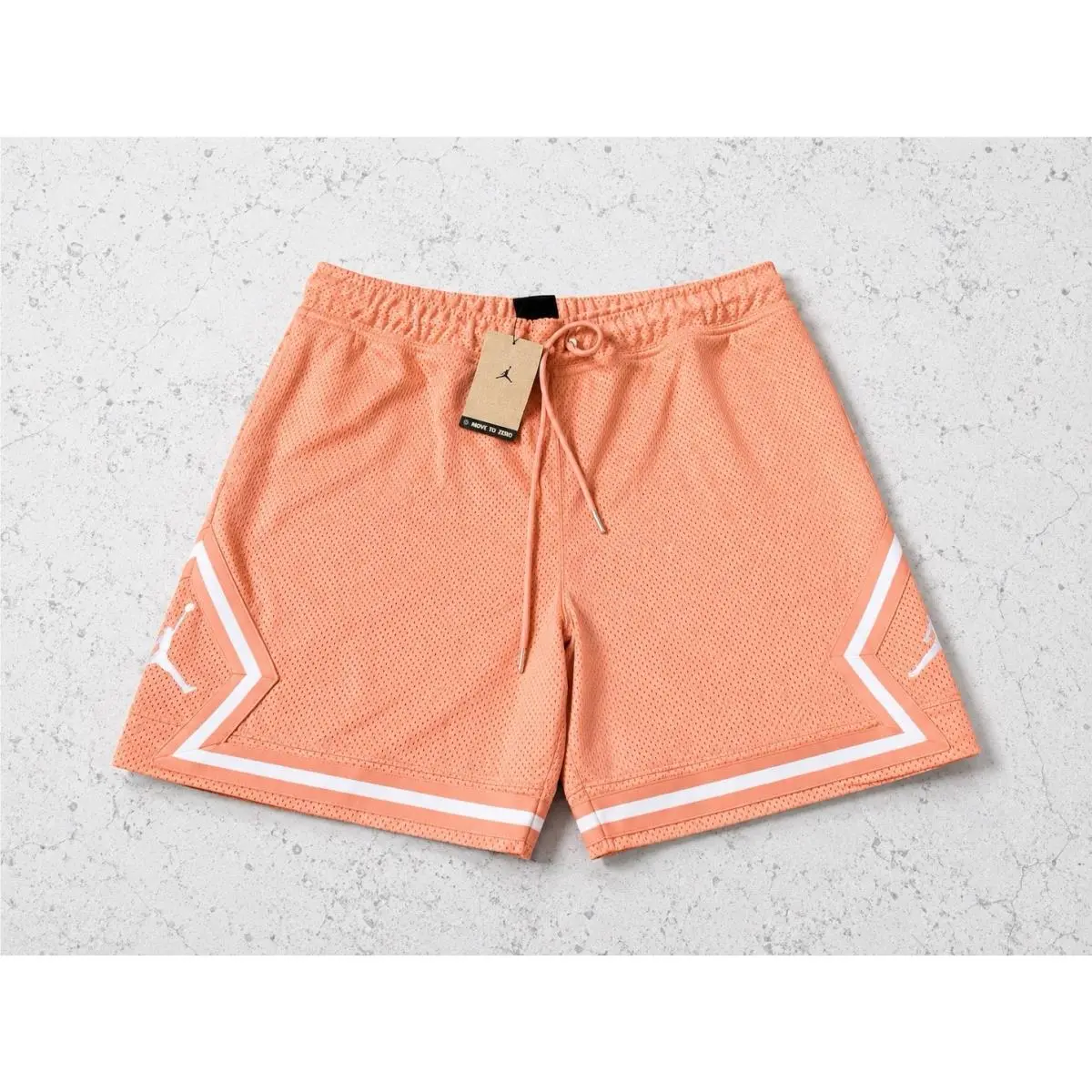 Jordan Nike Mens Essentials Diamond Shorts Rose Gold Pink Coral DM1367 XL