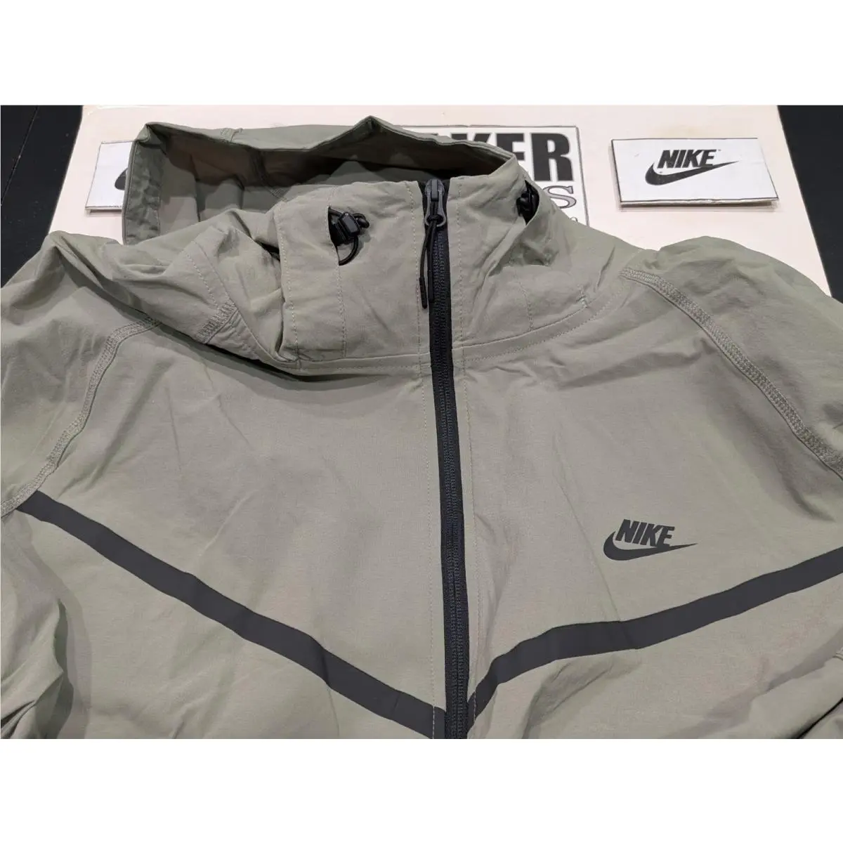 Nike clothing - Nike Tech Woven Jacket - Tech Woven Jacket - Light Army / Black (UPC: 197863219547) 0